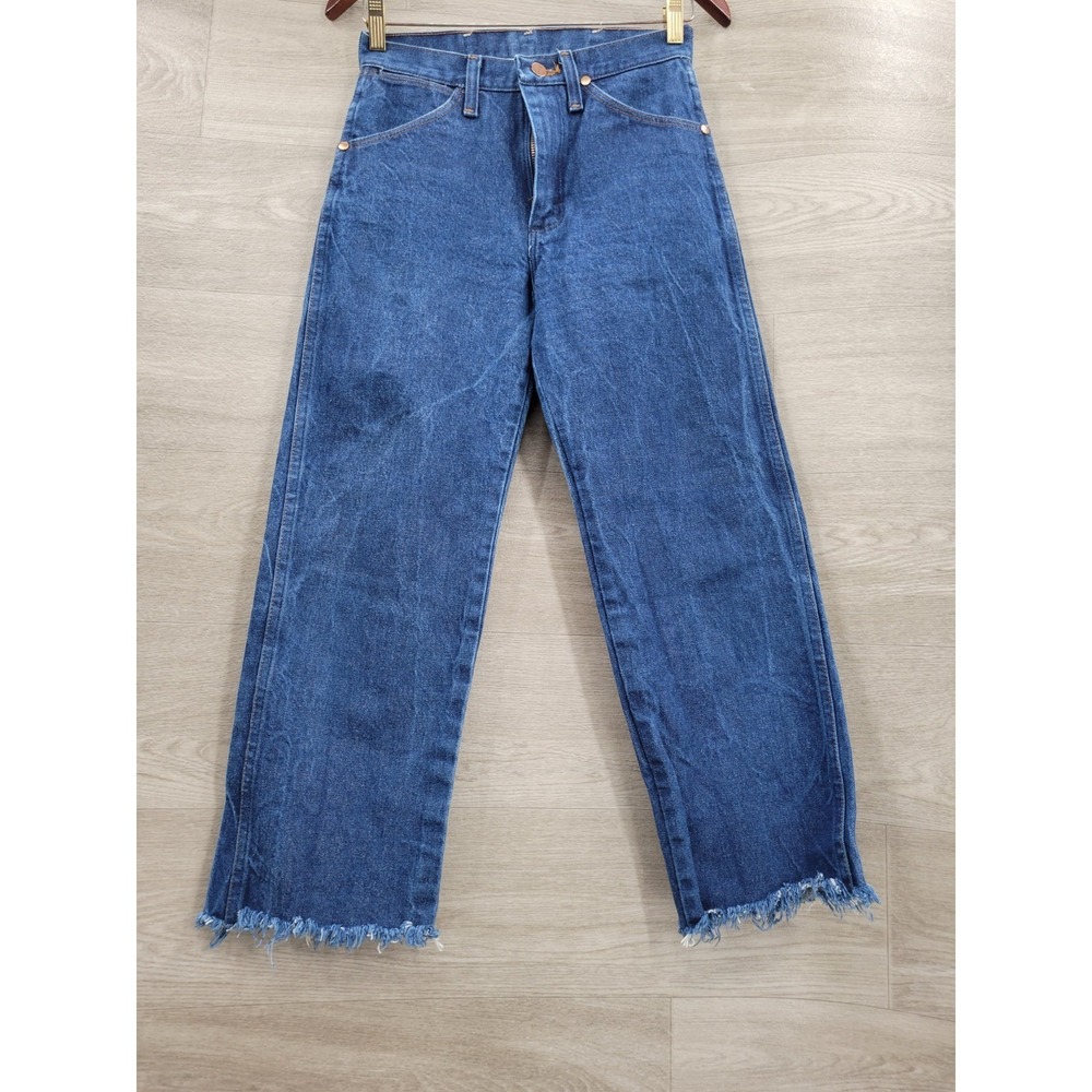Wrangler 13MWZ Jeans Men's 27x34 Blue Dark Wash Cowboy Cut Straight Leg